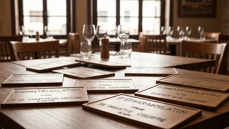 Plaques de restauration et leur spécificité