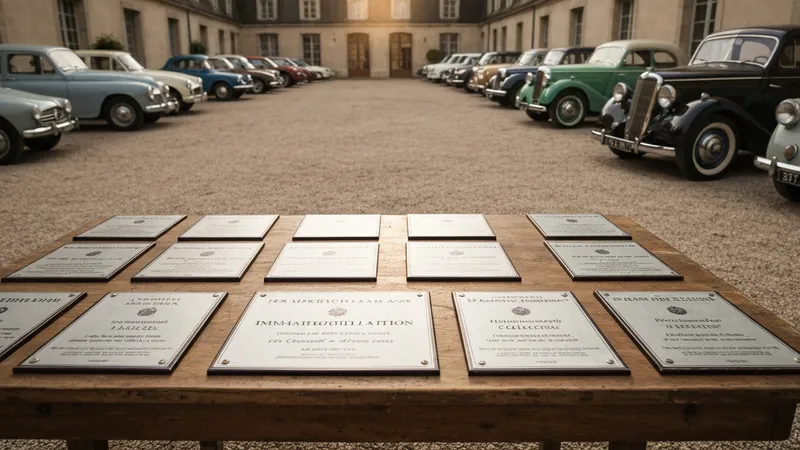 Plaques pour véhicules de collection par département