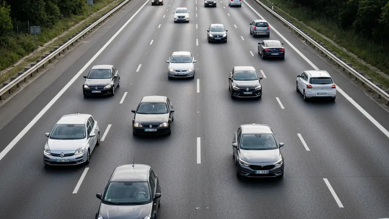 Tendances des mouvements de véhicules entre départements